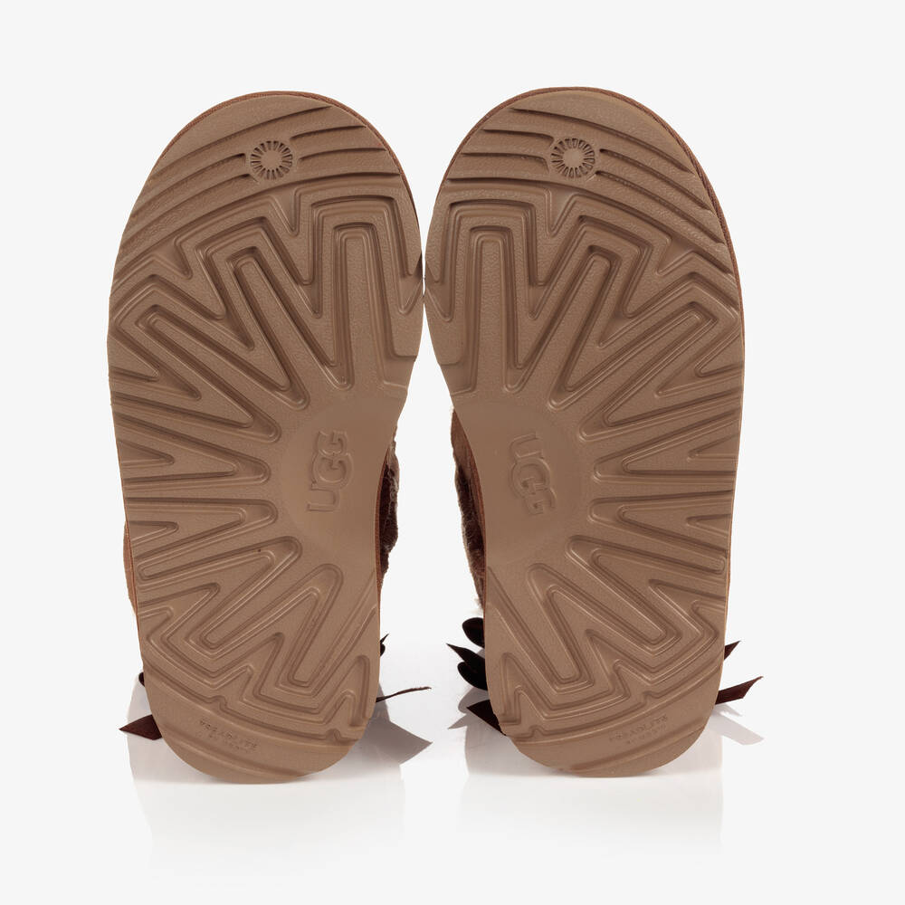 UGG Girls Brown Suede Boots Childrensalon Outlet