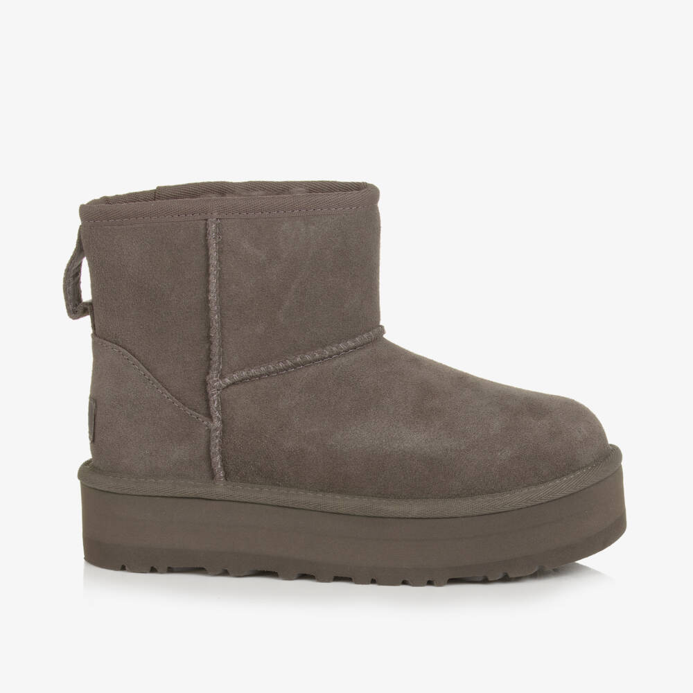 UGG-Girls Classic Ash Suede Platform Boots | Childrensalon Outlet