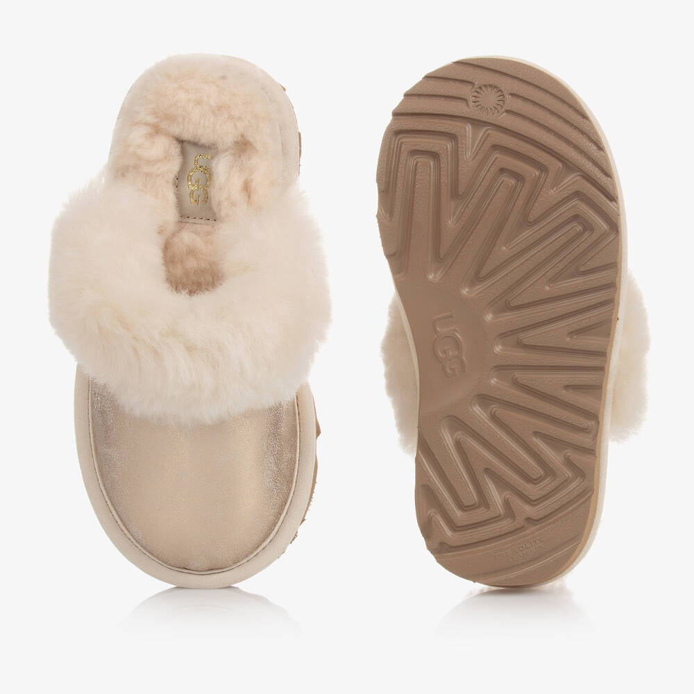 Gold ugg slippers online