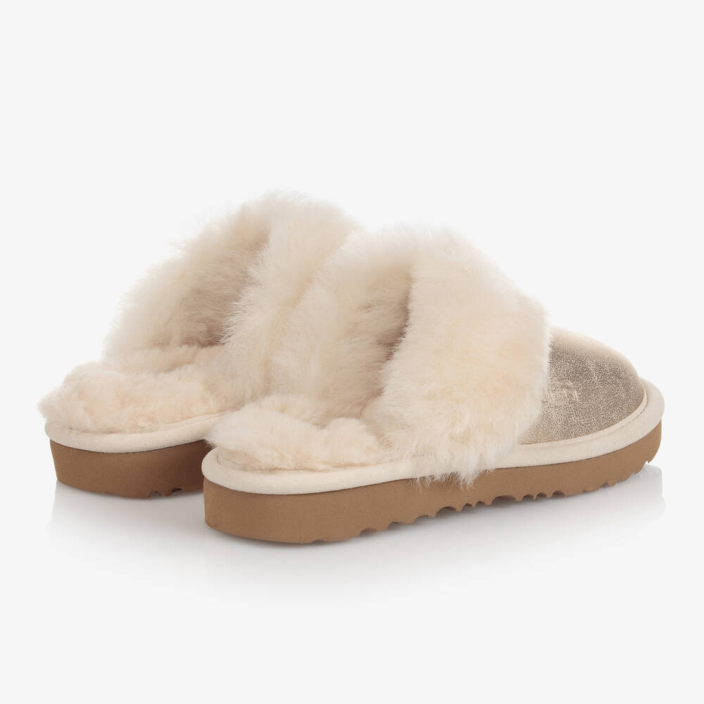 Ugg slippers gold outlet