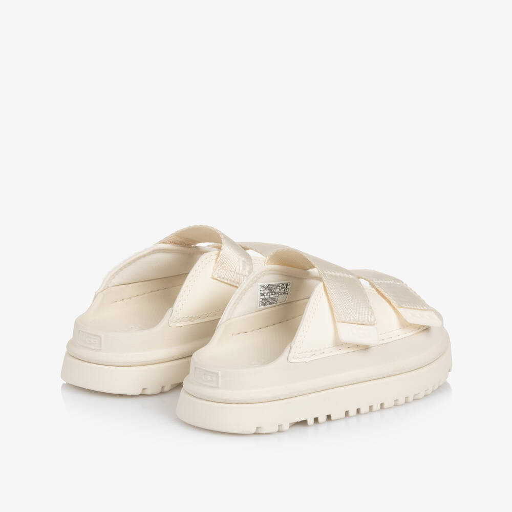 Une Fille-Кремовые сандалии на липучке для девочек | Childrensalon Outlet