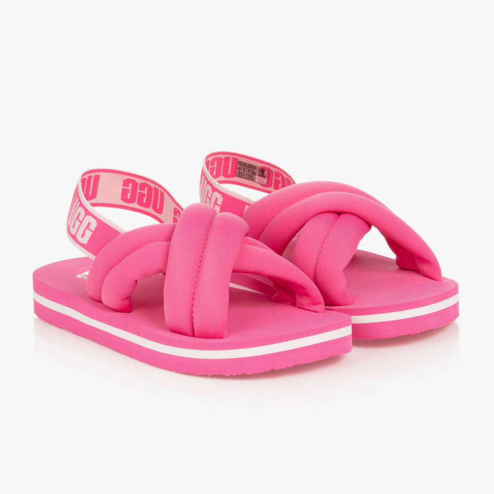 UGG - Girls Pink Padded Sandals | Childrensalon