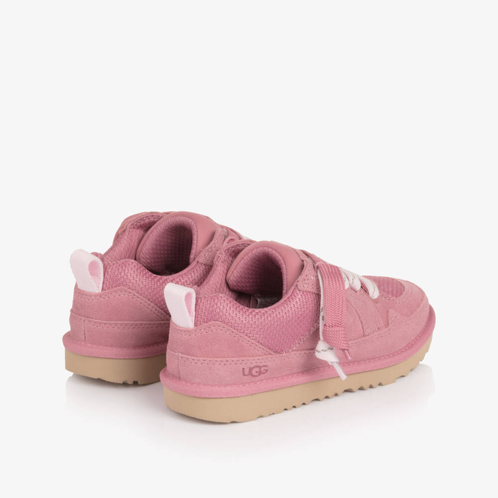 UGG-Girls Pink Suede Leather Lo Lowmel Trainers | Childrensalon Outlet