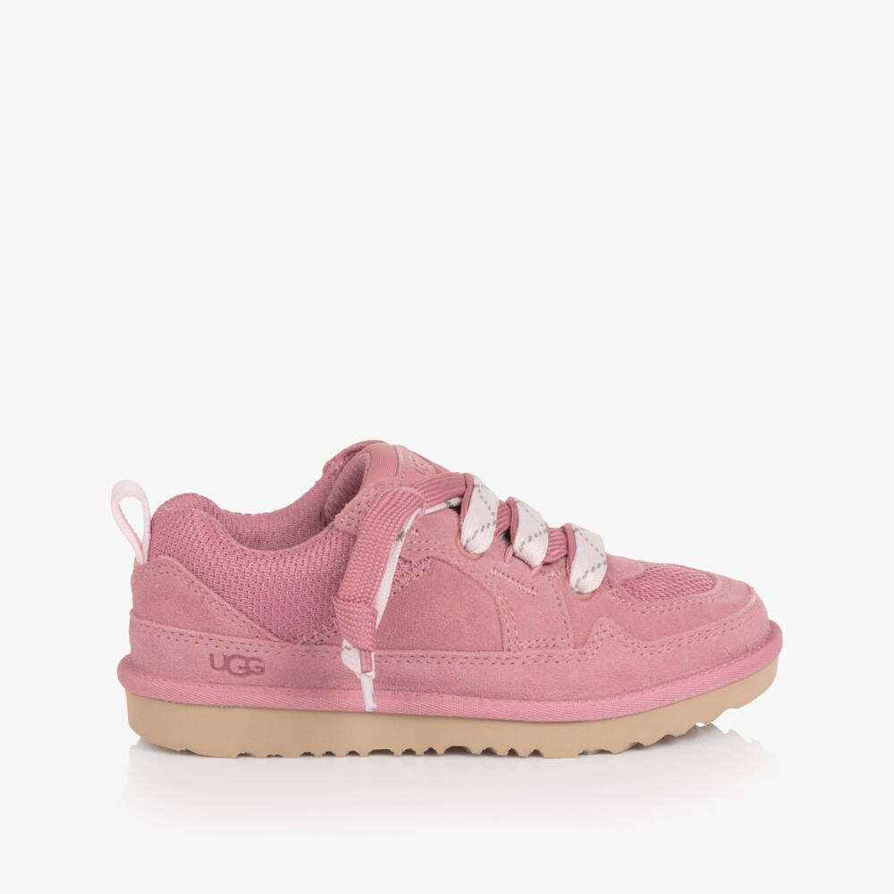 UGG-Girls Pink Suede Leather Lo Lowmel Trainers | Childrensalon Outlet