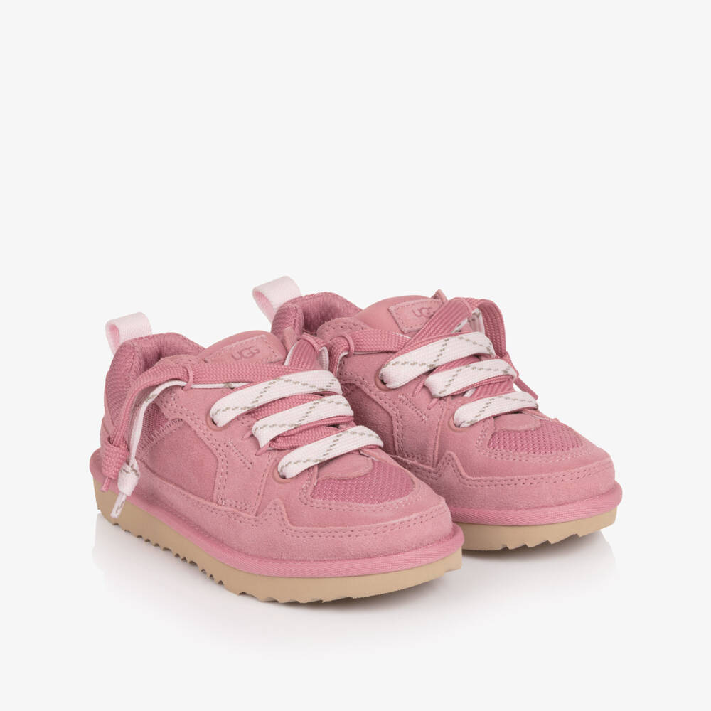 UGG-Girls Pink Suede Leather Lo Lowmel Trainers | Childrensalon Outlet