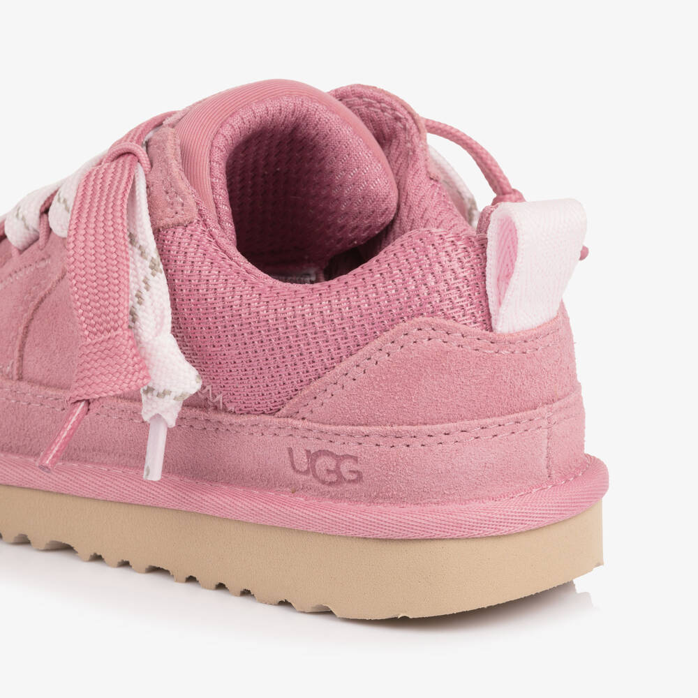 UGG-Girls Pink Suede Leather Lo Lowmel Trainers | Childrensalon Outlet
