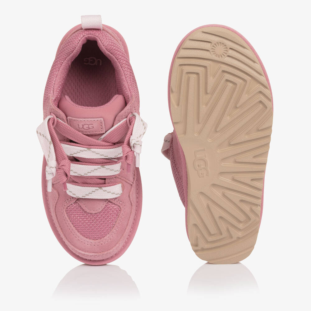 UGG-Girls Pink Suede Leather Lo Lowmel Trainers | Childrensalon Outlet