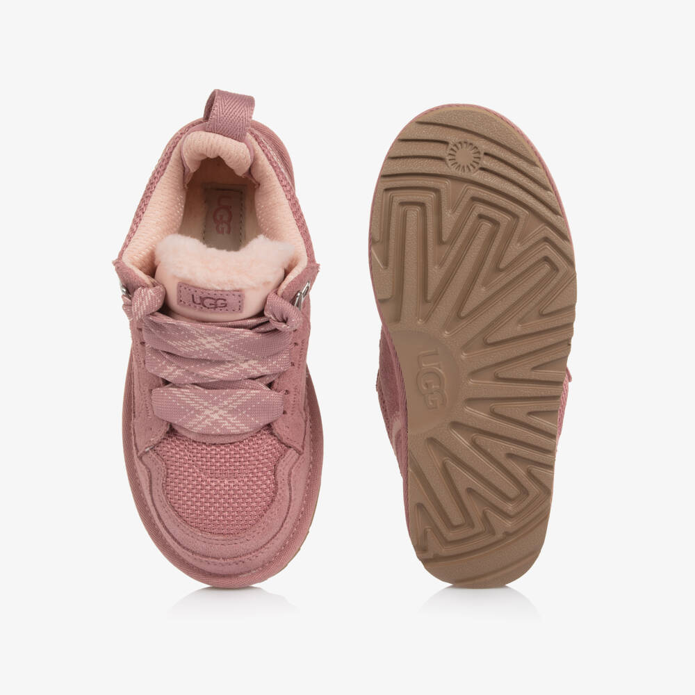 UGG-Girls Pink Suede Lowmel Trainers | Childrensalon Outlet