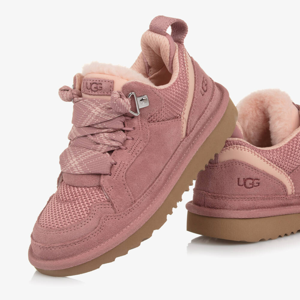 UGG-Girls Pink Suede Lowmel Trainers | Childrensalon Outlet