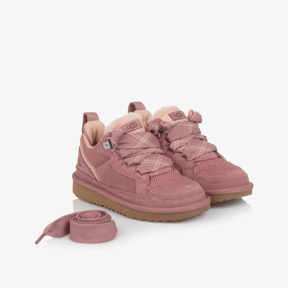 UGG-Girls Pink Suede Lowmel Trainers | Childrensalon Outlet