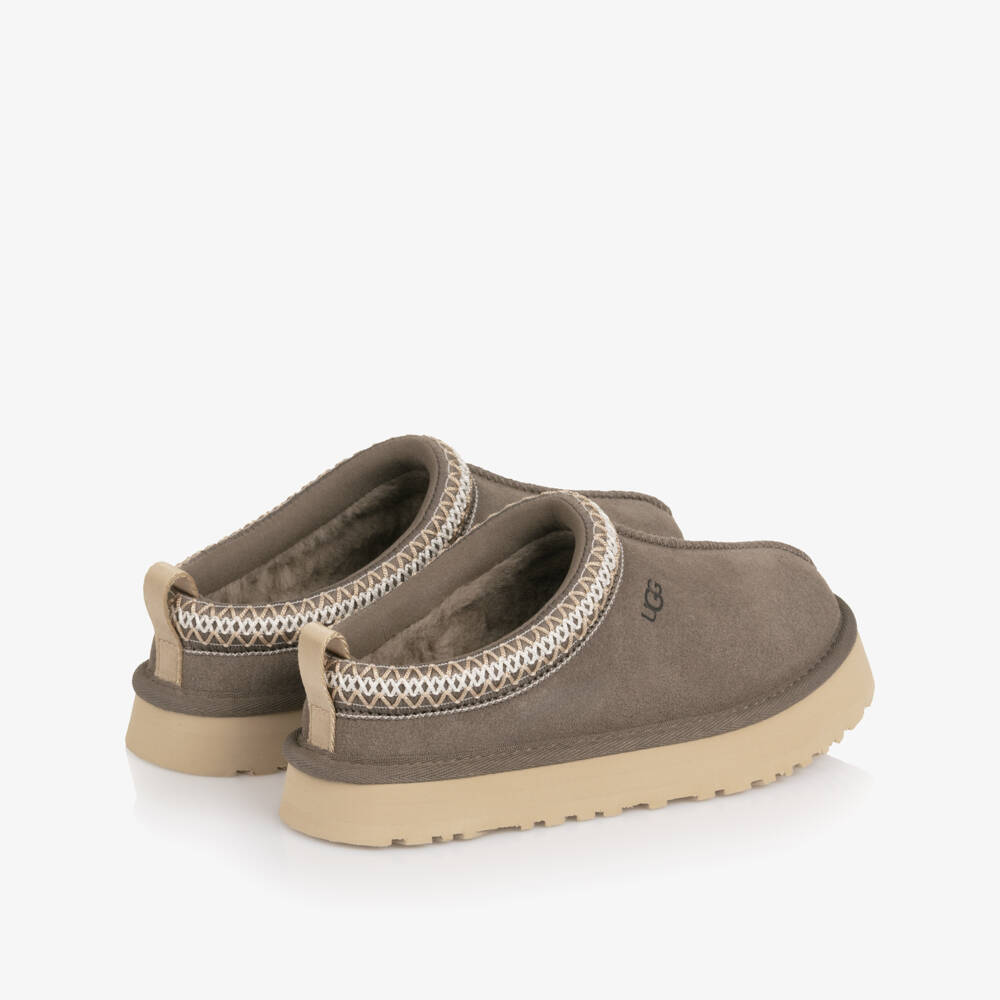 UGG-Grey Suede Leather Tazz Mules | Childrensalon Outlet