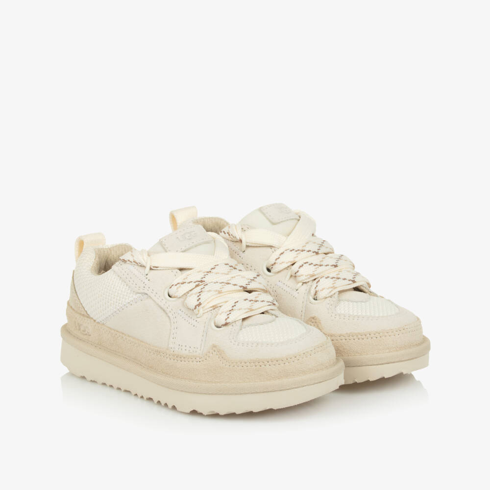 UGG-Ivory Lo Lowmel Suede Trainers | Childrensalon Outlet