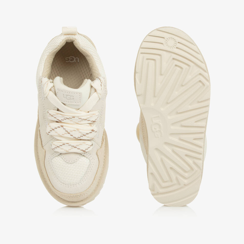 UGG-Ivory Lo Lowmel Suede Trainers | Childrensalon Outlet