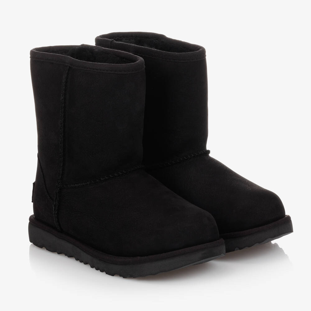 UGG - Junior Black Suede Weather Boots | Childrensalon