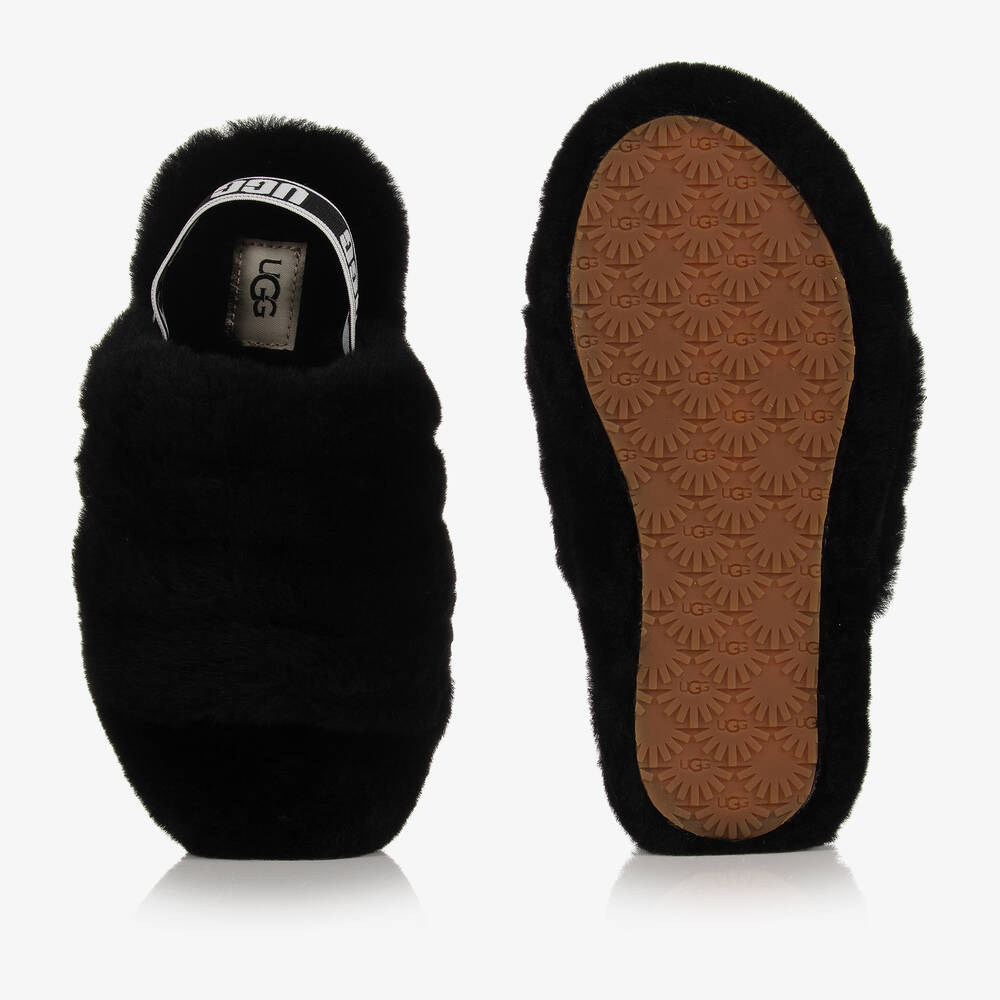 Children's fluffy sliders clearance