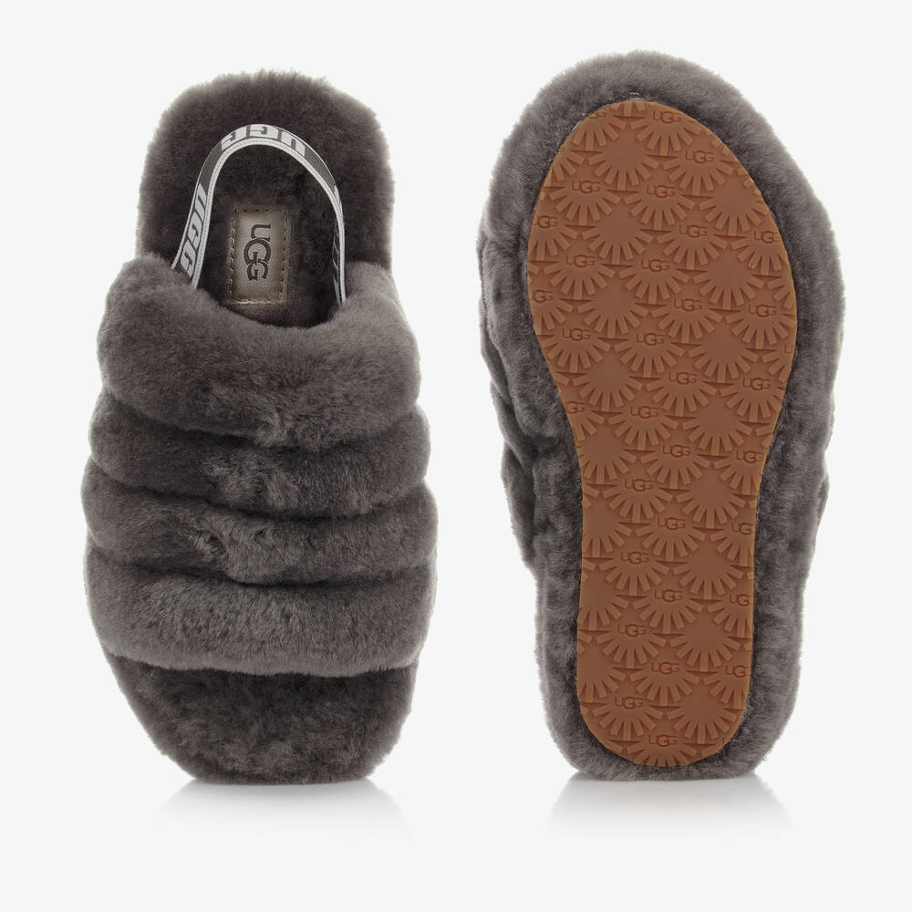 Grey ugg hotsell sliders