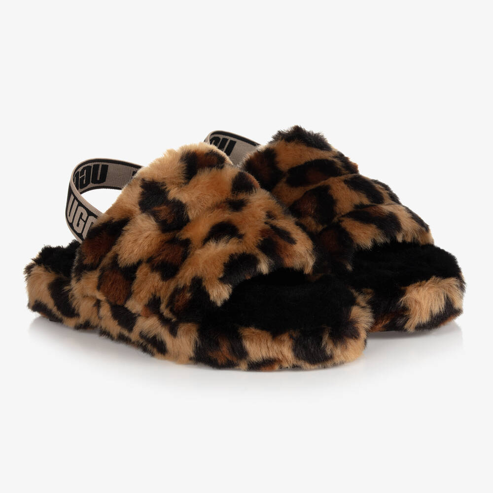 UGG - Junior Girls Leopard Slippers | Childrensalon