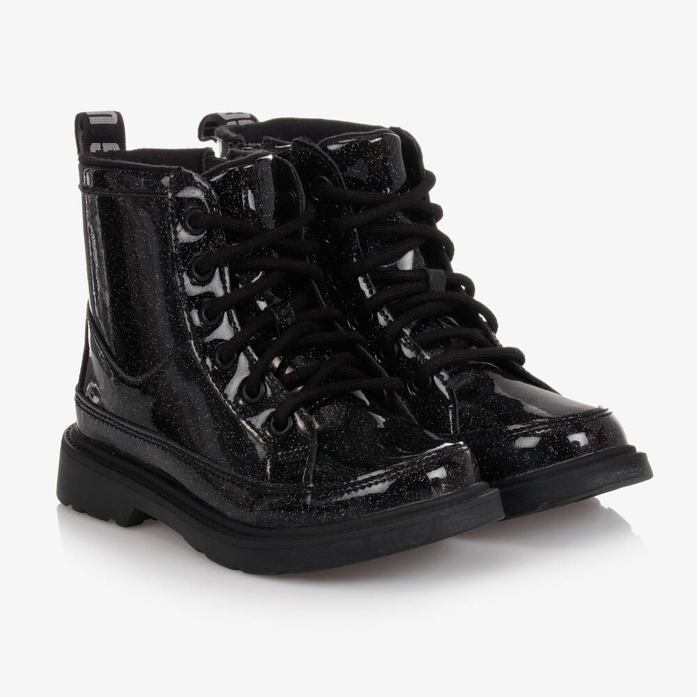 UGG Teen Girls Black Glitter Boots Childrensalon Outlet