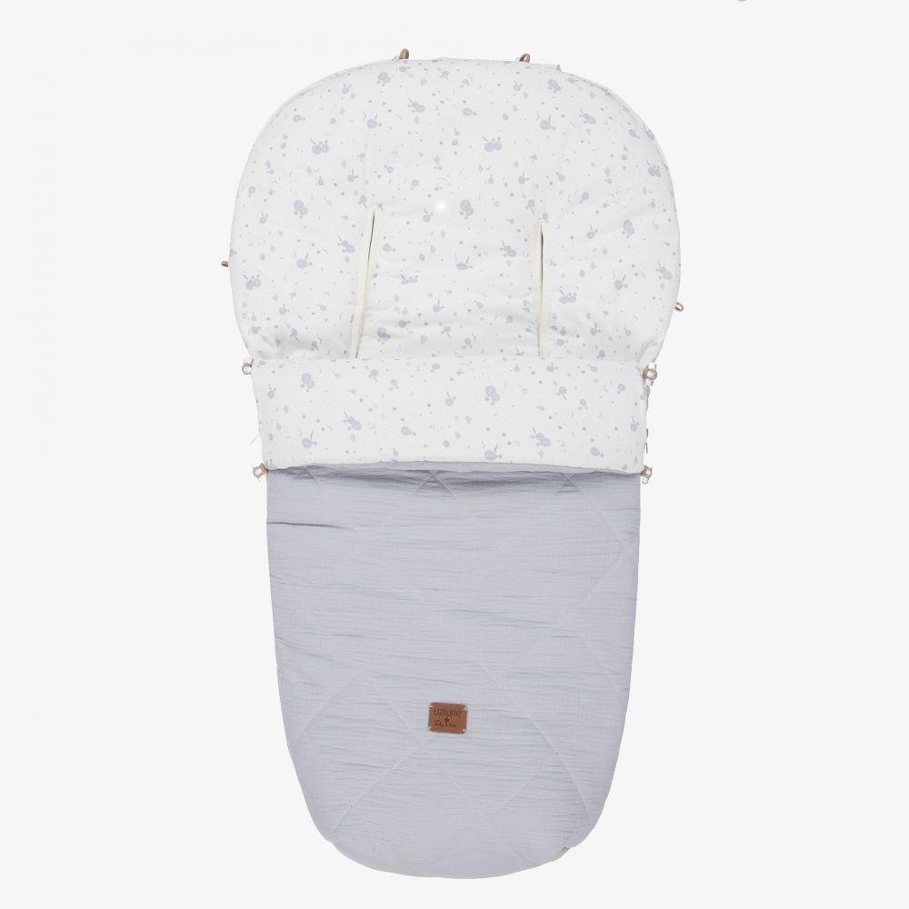 Uzturre - Blue Cotton Footmuff (93cm) | Childrensalon