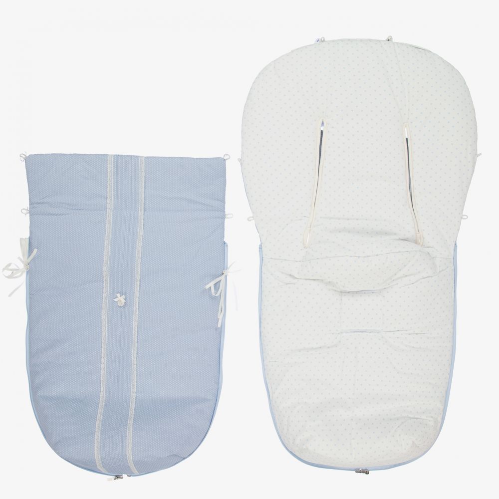 Uzturre-حمّالة فوت مافز قطن عضوي لون أزرق للأطفال (97 سم) | Childrensalon Outlet