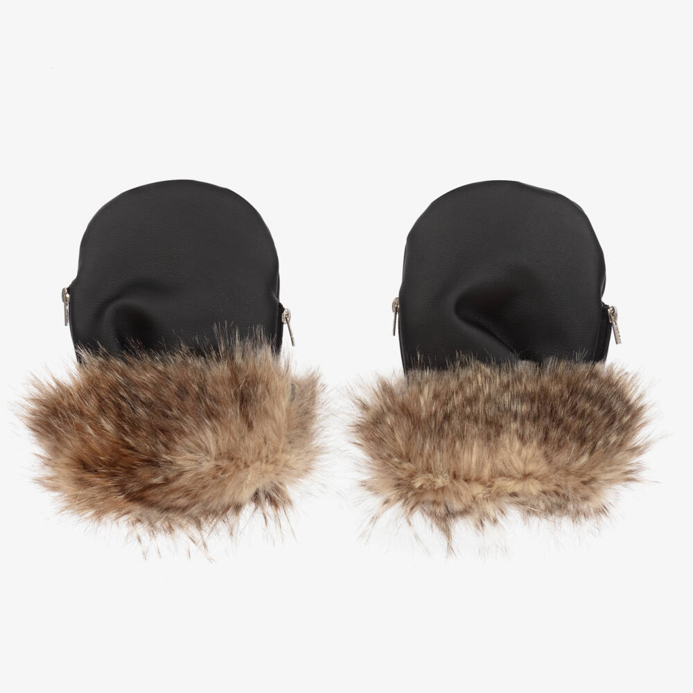 Uzturre-Boys Cosy Onyx Pram Mittens | Childrensalon Outlet