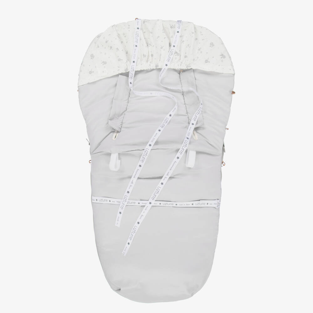 Uzturre-Girls Grey Stroller Cosy Cover | Childrensalon Outlet