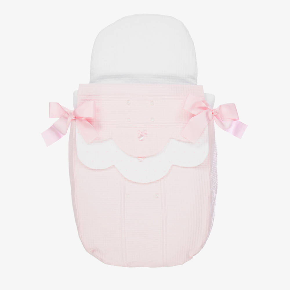 Uzturre-Girls' Pink Cozy Pram Cocoon | Childrensalon Outlet