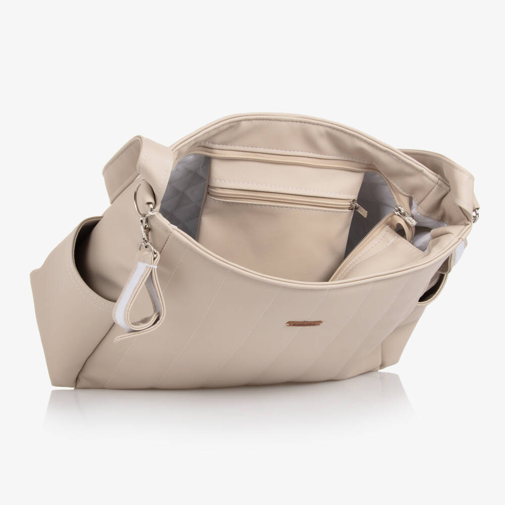 Uzturre-Бежевая пеленальная сумка из искусственной кожи (43см) | Childrensalon Outlet