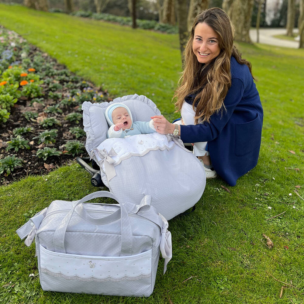Eton grey changing bag top