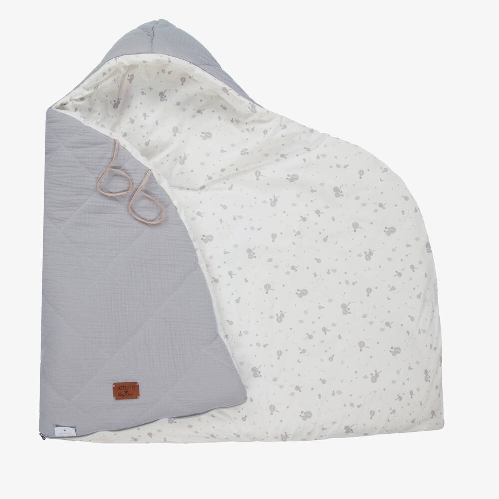 Uzturre-Grey Cotton Baby Nest (75cm) | Childrensalon Outlet