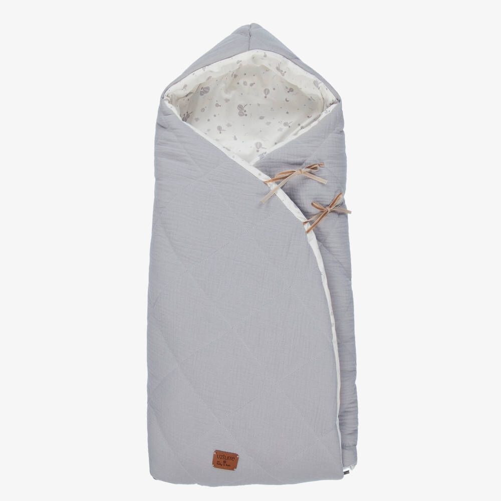 Uzturre-Grey Cotton Baby Nest (75cm) | Childrensalon Outlet