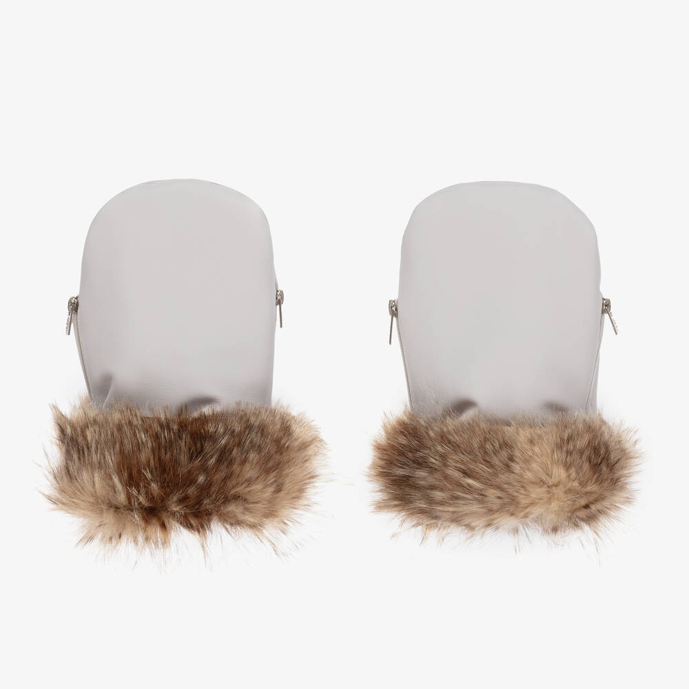 Uzturre-Grey Stroller Mittens | Childrensalon Outlet