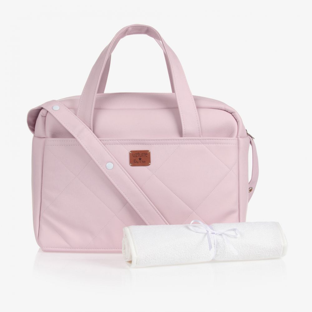 Uzturre - حقيبة لمستلزمات الأطفال جلد صناعي لون زهري (40 سم) | Childrensalon