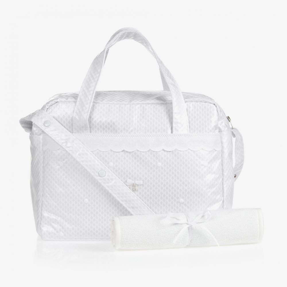 Uzturre - Sac à langer blanc (40 cm) | Childrensalon