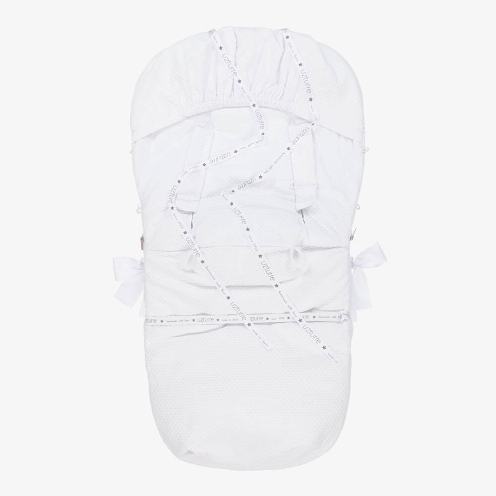 Uzturre White Dotty Footmuff (97cm) - Main Image