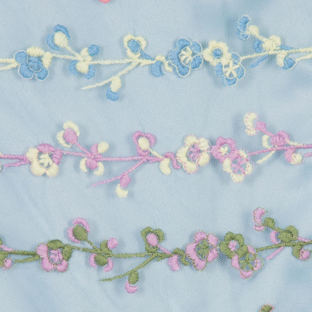 ValMax-Girls Blue Embroidered Dress | Childrensalon Outlet