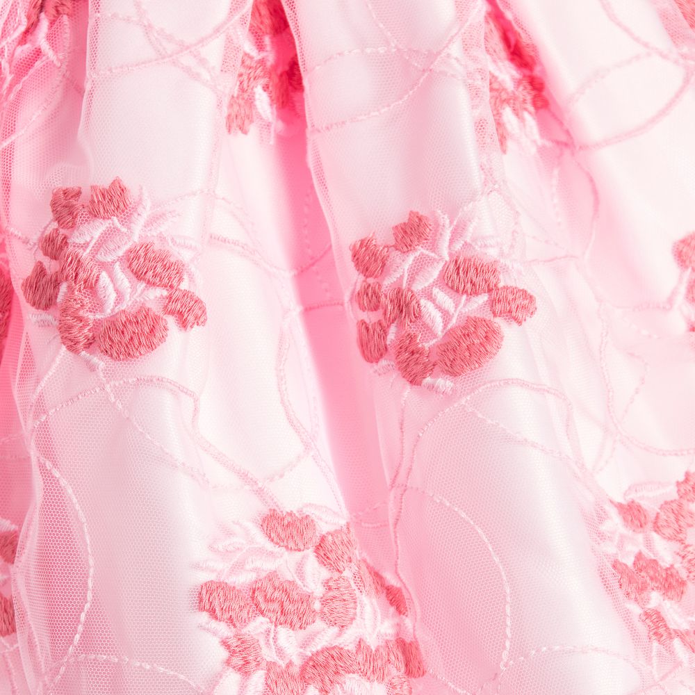 ValMax-فستان تول مطرز لون زهري للفتيات | Childrensalon Outlet