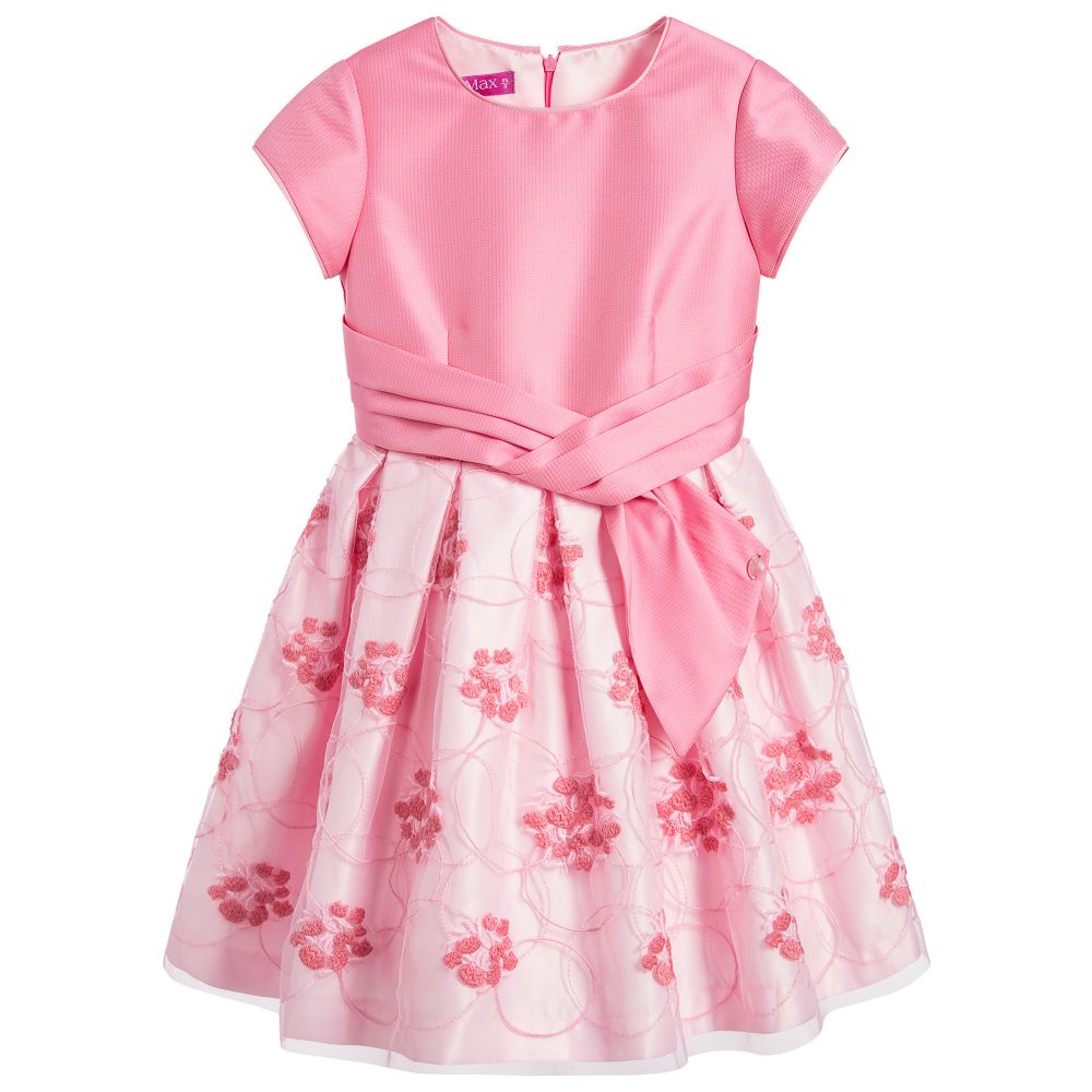 ValMax - Girls Embroidered Pink Dress  | Childrensalon