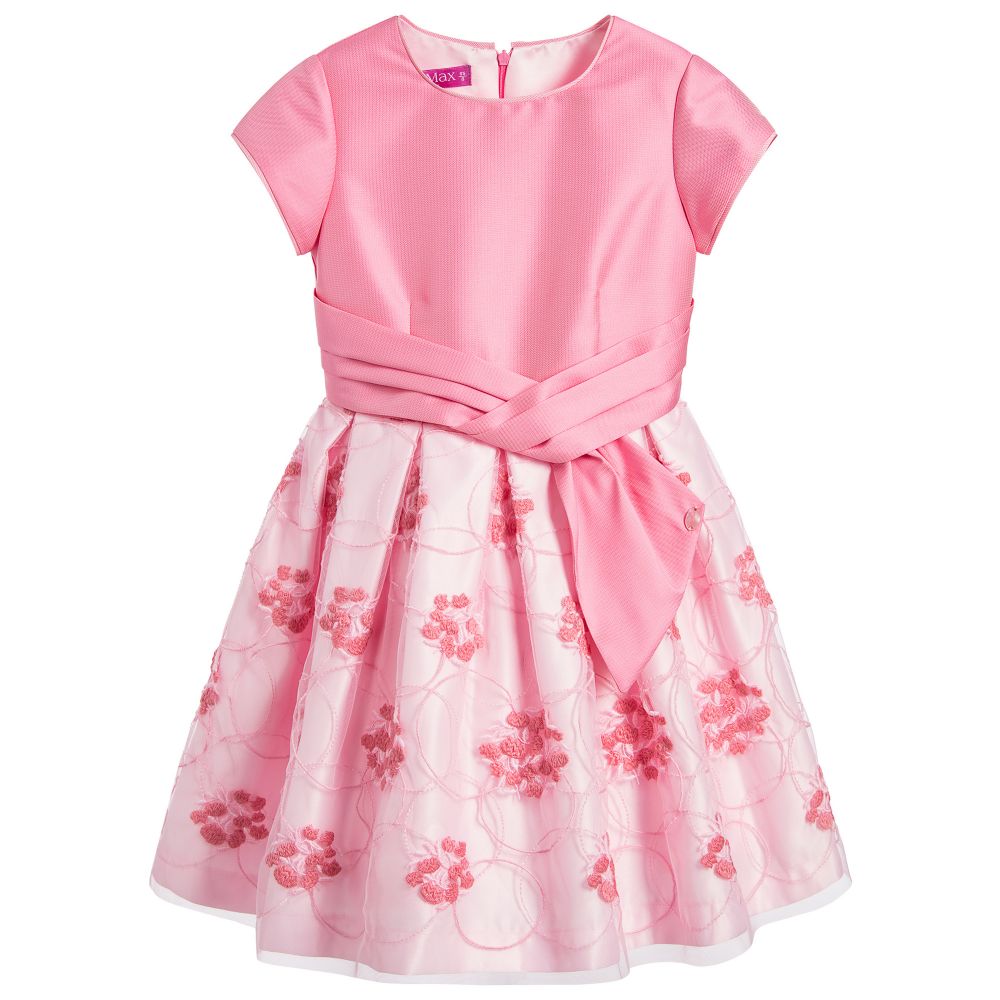 ValMax-Girls Embroidered Pink Dress  | Childrensalon Outlet