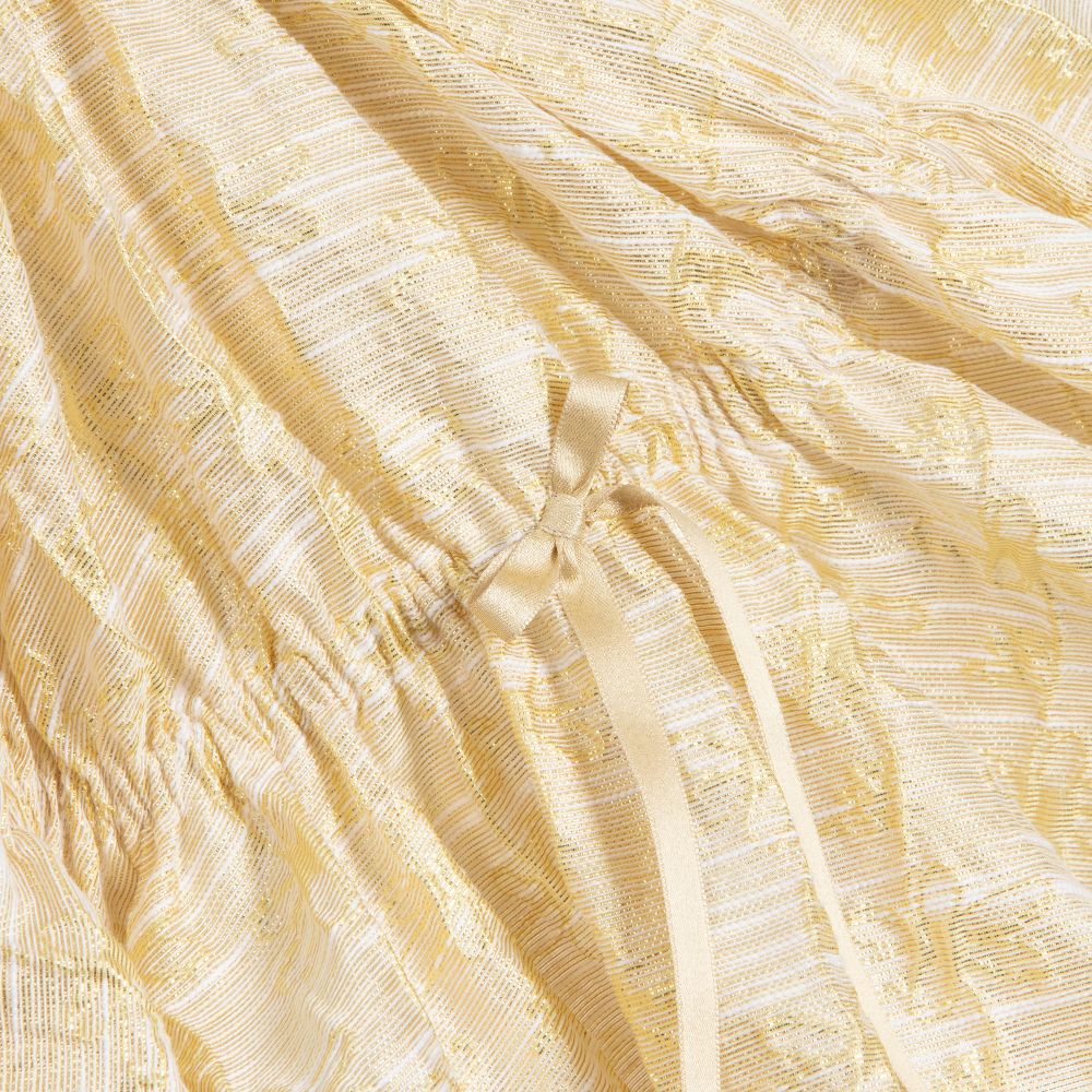 ValMax-Girls Gold Jacquard Dress | Childrensalon Outlet
