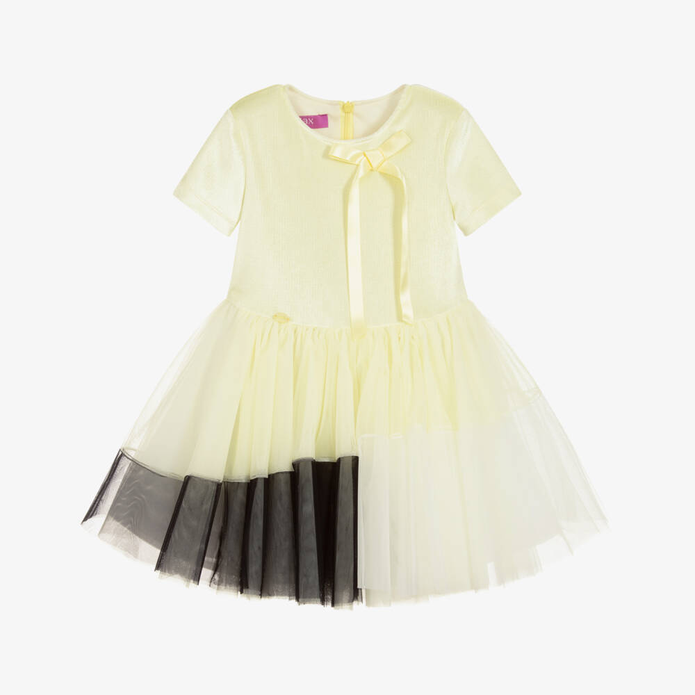 ValMax-Girls Yellow Tulle Dress | Childrensalon Outlet