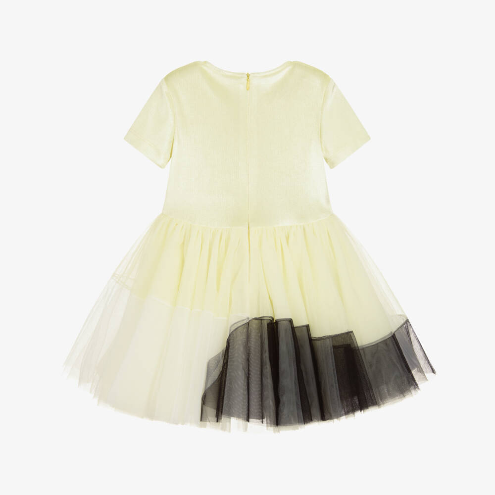 ValMax-فستان تول و مخمل لون أصفر و أسود | Childrensalon Outlet