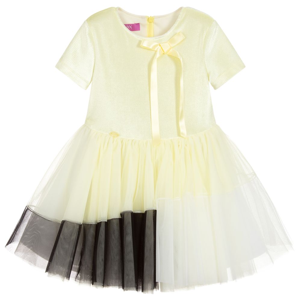 ValMax - فستان تول و مخمل لون أصفر و أسود | Childrensalon