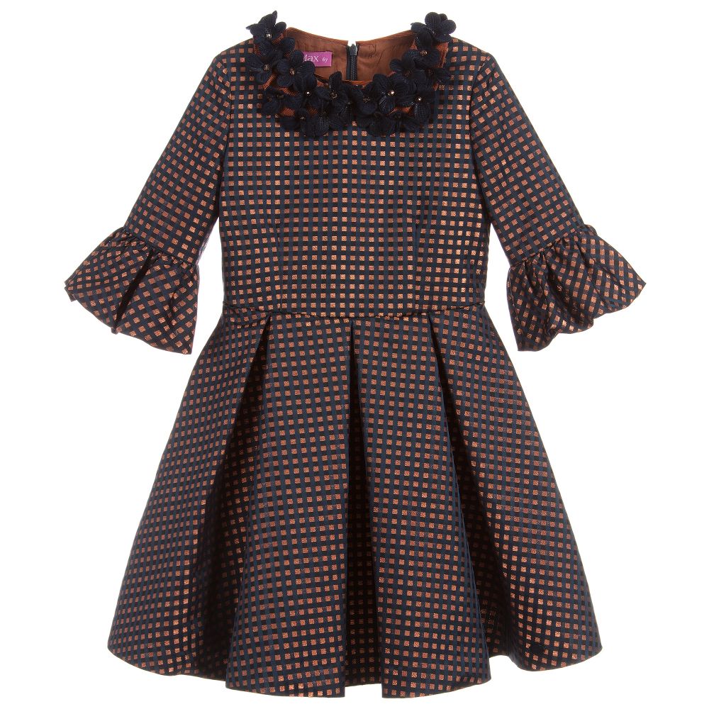 ValMax - Navy Blue & Gold Dress | Childrensalon