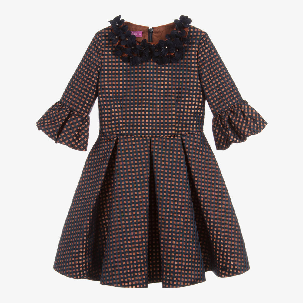 ValMax-Navy Blue & Gold Dress | Childrensalon Outlet