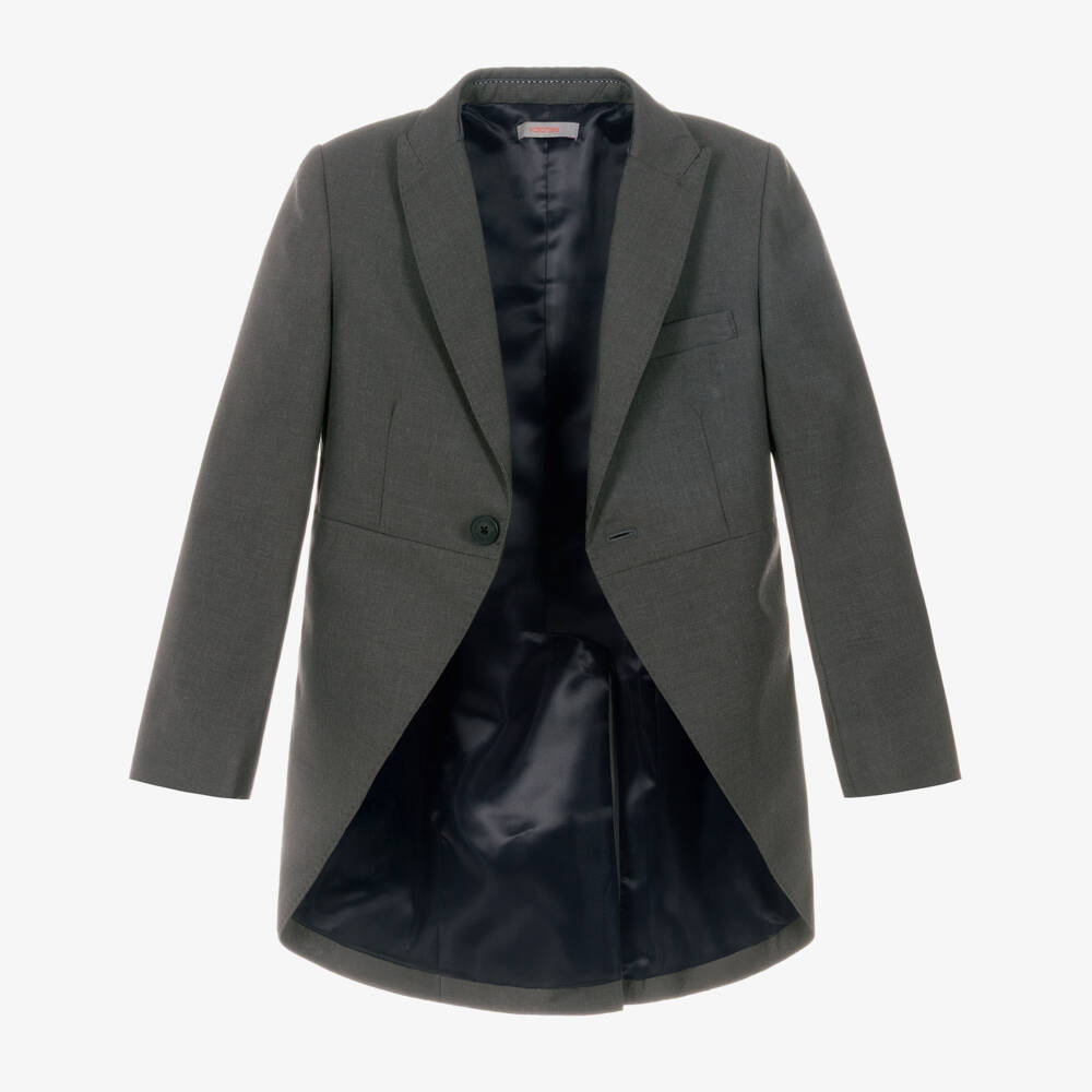 Varones One-Boys Grey Tailcoat Suit | Childrensalon Outlet