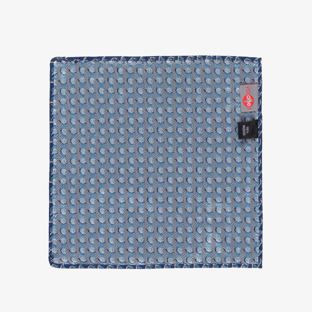 Varones One-Boys Navy Blue Snail Pattern Pocket Square | Childrensalon Outlet