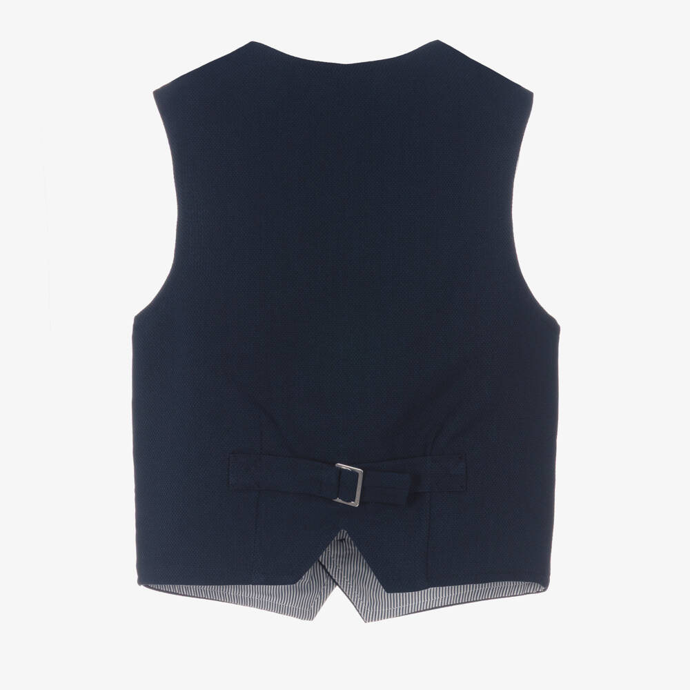 Varones One-Boys Navy Blue Waistcoat | Childrensalon Outlet