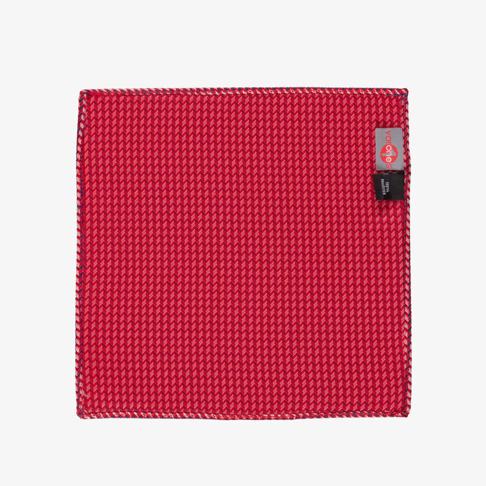 Varones One-Boys Red Chevron Pattern Pocket Square | Childrensalon Outlet
