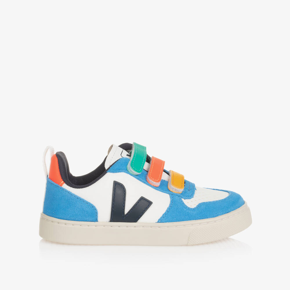 VEJA-Blue & Black V-10 Trainers | Childrensalon Outlet